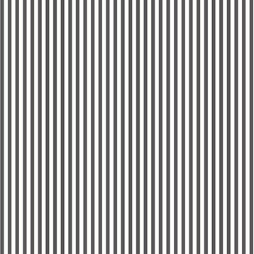 Thin Stripe Wallpaper, Black and White, Bolt