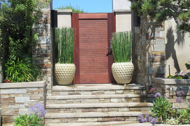 Inspiration for a contemporary entryway remodel in Orange County