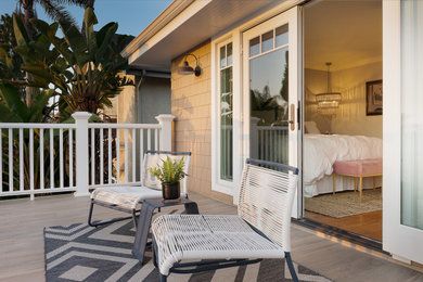 Mid-sized transitional home design photo in San Diego