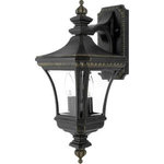 Quoizel Lighting - Quoizel Lighting Devon - Two Light Medium Wall Lantern - Treat the exterior of your home with lighting worthy of the beauty and security your family deserves.  This transitional style with clear, beveled glass fits into most any neighborhood, and with most any architecture style.Devon Two Light Medium Wall Lantern Imperial Bronze Clear Beveled Glass *UL Approved: YES *Energy Star Qualified: n/a  *ADA Certified: n/a  *Number of Lights: Lamp: 2-*Wattage:60w B10 Candelabra Base bulb(s) *Bulb Included:No *Bulb Type:B10 Candelabra Base *Finish Type:Imperial Bronze