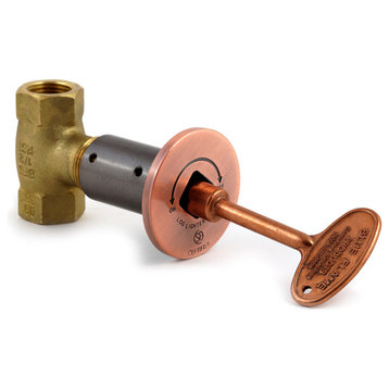 Multifunctional Valve, Straight 1/2", Antique Copper Flange, 3" Gas Valve Key