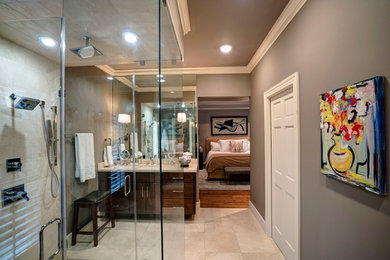 Inspiration for a transitional bathroom remodel in Other