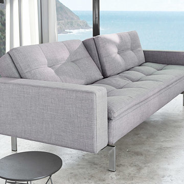 Dublexo Deluxe Begum Gray Sofa Bed / Arms by Innovation USA - $1750.00