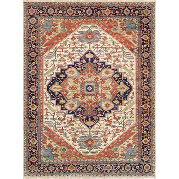 Pasargad Home Serapi Collection Hand-Knotted Wool Area Rug, 6' 0"x8'11"
