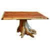 Red Cedar Log Tree Stump Dining Table, 42" X 84"