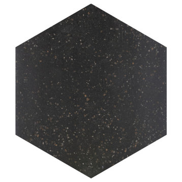 Palazzo Hex Nero Porcelain Floor and Wall Tile