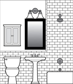 0_ Bathroom Sketch - Laura Heim Architect PLLC