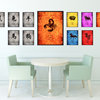 Scorpio Horoscope Astrology Orange Print on Canvas with Picture Frame, 22"x29"