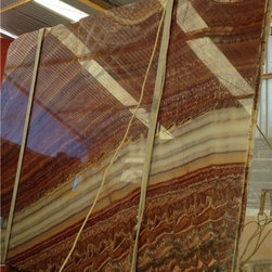 Red Onyx Slabs - Home Decor