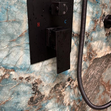 Beautiful exotic looking shower!