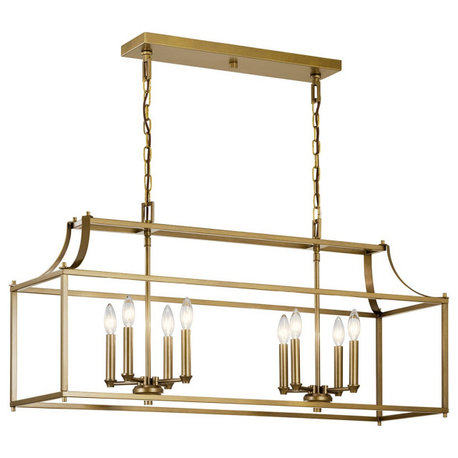 Kichler Morrigan Linear 8-LT Chandelier 42497NBR - Natural Brass