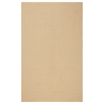 Safavieh Braided Brd315D Solid Color Rug, Beige and Tan, 9'0"x12'0"