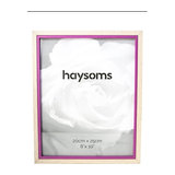 Wood Effect Photo Frame, Natural and Pink, 20x25 cm