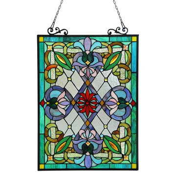Izzy Tiffany-Glass Victorian Window Panel