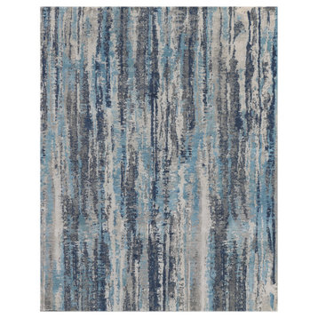 Amer Rugs Mystique MYS-48 Blue Blue Hand-knotted - 2'x3' Rectangle Area Rug
