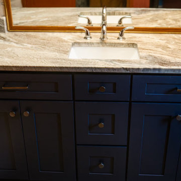 Fantasy Brown Marble & Naval Blue Vanity — Louisa, VA