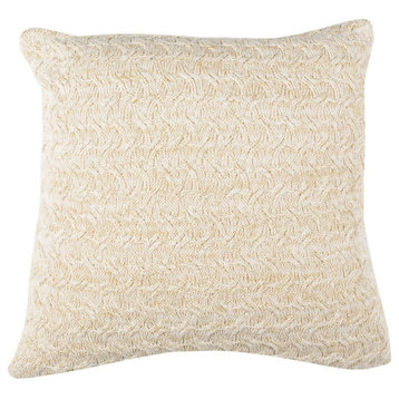 Safavieh Adara Knit Pillow Natural/Gold 20" X 20"