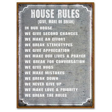 ALI Chris 'House Rules' Canvas Art, 24x18