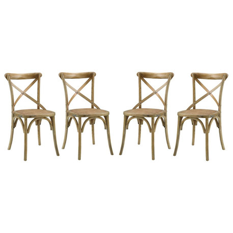 Gear Dining Side Chair Set of 4, Natural