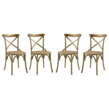 Gear Dining Side Chair Set of 4, Natural