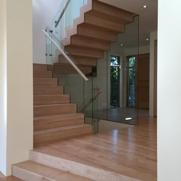 Floating Boxed Zig Zag Staircase
