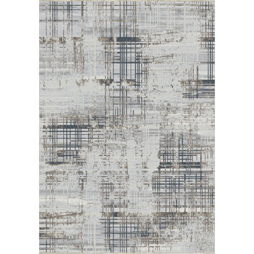 Dynamic Rugs Wingo Polyester Area Rug, Gray Taupe, 4'x5'6"