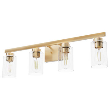 Hartland Alturas Gold With Seeded Glass 4 Light Vanity Wall