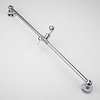 Victorian Slider Rail Kit With Square Handset & Round Elbow Outlet in Chrome