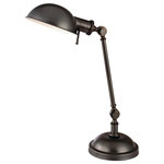 HVL - Hudson Valley L433-Ob, 1 Light Table Lamp - Whether a woodworker or a machinist, turn-of-the-century tradesmen required bright, focused lighting. Girard displays the innovative spirit that created task lighting solutions for Americas workshops. With its functional beauty, Girard makes a fine addition to a contemporary interior. A metal shade directs light towards the task area and shields eyes from glare, while the double-hinged arm allows ample adjustment of the lighting space.