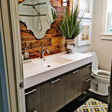 Modern Meets Industrial Bathroom
