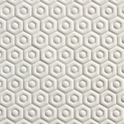 Tilt David Hexagon in White Crackle - Tile