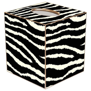 TB433-Black and White Zebra Tissue Box Cover