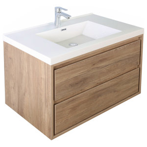 24" Aruzza Small Navy Blue Bathroom Vanity - Contemporary - Bathroom  Vanities And Sink Consoles - by Chans Furniture | Houzz