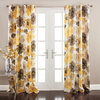 Leah Room Darkening Window Curtain Yellow/Gray Set 52x95
