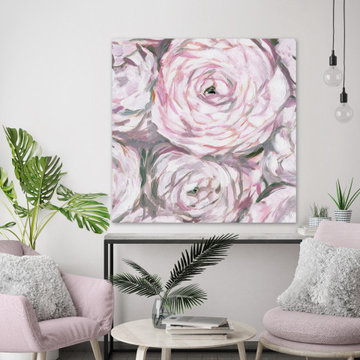 "Bunch of Peonies II" Painting Print on Wrapped Canvas