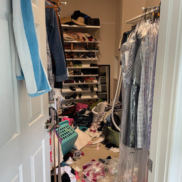 His & Hers Custom Walk-In Closet — Before
