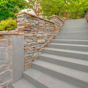 Dry-Stack Retaining Cheek Wall