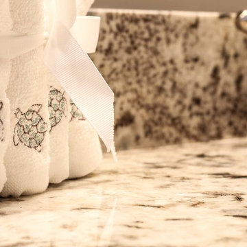 Blue Flower Granite Bathroom Countertops