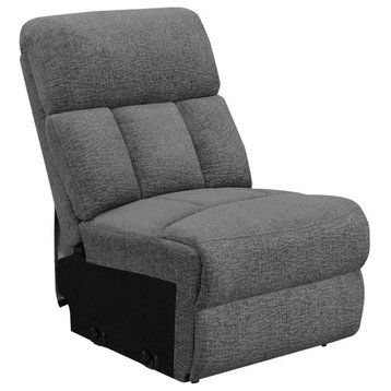 Armless Chair, Charcoal, 26.25 X 38.25 X 39.75H
