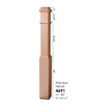 Plain newel post