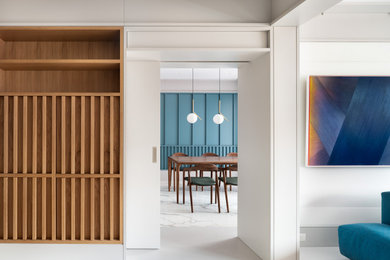 Minimalist living room photo in London
