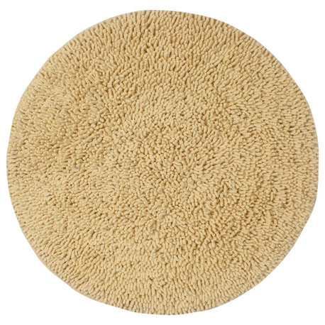 Fantasia Collection Bath Rug 30" Round, Yellow