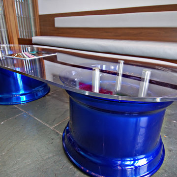 Glass Standoff Coffee Table