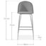 Millennial Brass Velvet Upholstered Dining Bar Stool, Royal Blue, Set of 4