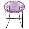 Puerto Indoor/Outdoor Handmade Dining Chair, Orchid on Black