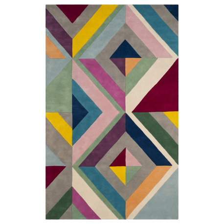 Safavieh Couture Fifth Avenue Collection FTV112 Rug, Gray and Multi, 5'x8'