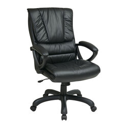 Black High Back Leather Office Chair - Office Chairs