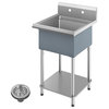 KRAUS Kore 24" Workstation 18G Stainless Steel Commercial Utility Laundry Sink