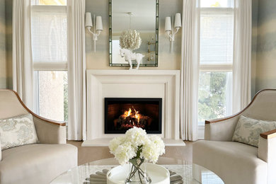 Transitional living room photo in Philadelphia