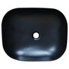 20x16" Oval Black Finish Ceramic Vessel Bathroom Vessel Sink